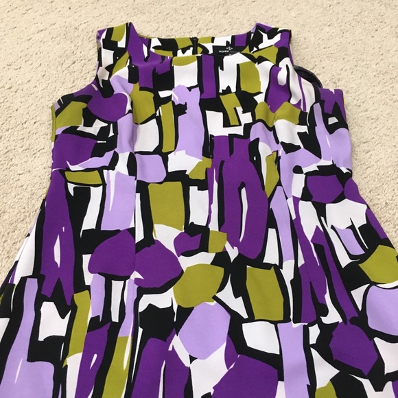 Ronni Nicole 10 scoopneck sleeveless block pattern geometric print - Picture 5 of 7